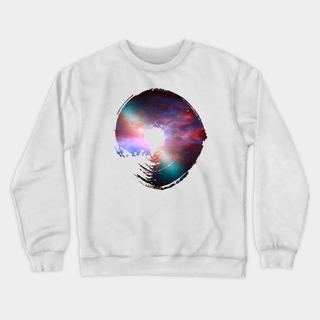 Paint brush stroke enso galaxy whoosh Crewneck Sweatshirt by Blacklinesw9